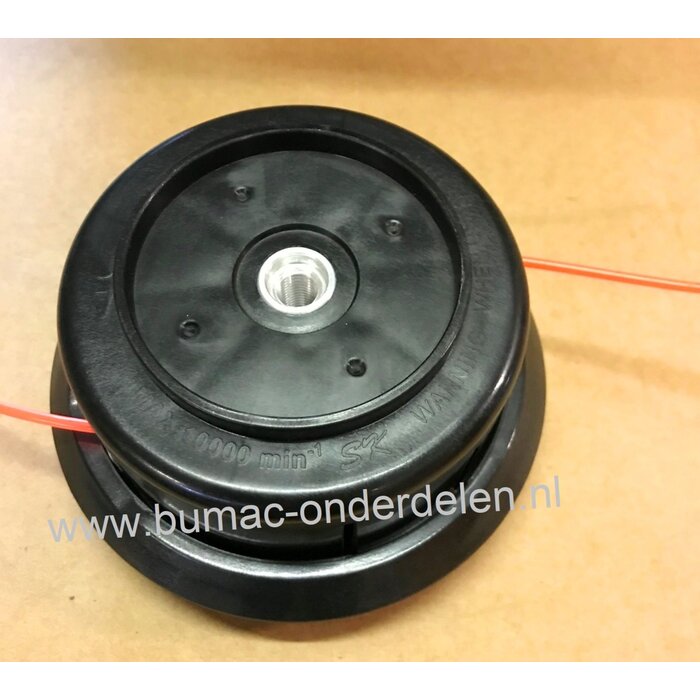 Maaikop voor Stiga, Castel Garden, Alpina, Mountfield B42, B52, CB142, SBC242D, SBC243D, SBC252D, TB422D, XB242D Draadkop Bosmaaier Kop - Trimmer Aansluiting Binnendraad M10x1,25 Linkse Draad