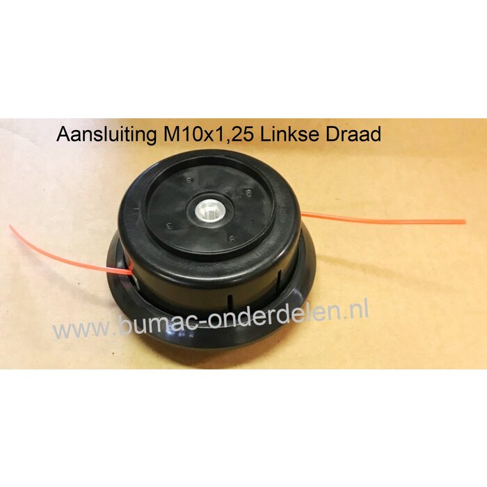 Maaikop voor Stiga, Castel Garden, Alpina, Mountfield B42, B52, CB142, SBC242D, SBC243D, SBC252D, TB422D, XB242D Draadkop Bosmaaier Kop - Trimmer Aansluiting Binnendraad M10x1,25 Linkse Draad