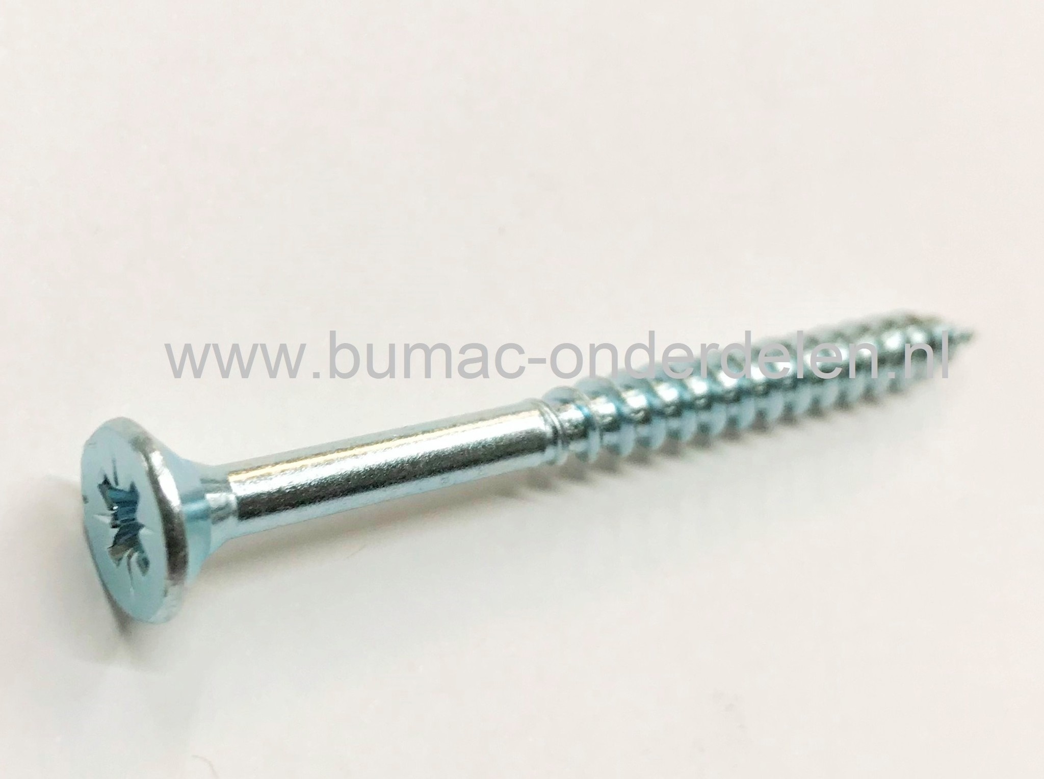 Cilindrisch Verzonken plaatschroef, 5x50 mm Verzinkt, met kruisgleuf, Draaddiameter 5 mm, Lengte 50 mm, Kruiskop maat 2 DIN 7982 Platkop Houtschroef