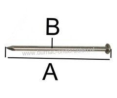 Spijker Ø  4,6 x 130 mm per 0,5 Kg = Circa 30 Stuks, Draadnagel geschikt voor de Meeste Houtsoorten