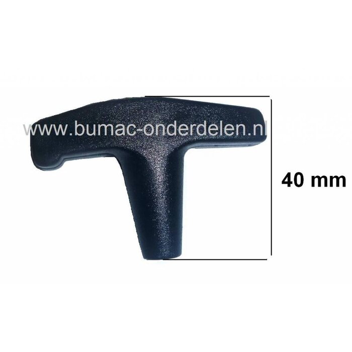 Handvat Universeel voor Startkoord t/m Ø 3,5 mm Bladblazer, Heggenschaar, Strimmer, Bosmaaier, Kettingzaag van Stihl, Echo, Tanaka, Dolmar, Makita, Husqvarna, Jonsered, OleoMac, Wolf, MTD, Castelgarden, Stiga