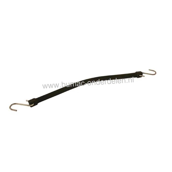 Spanrubber met haak 40 cm - 1,8 cm, rubber spanband,  vastbinden of omsluiten van voorwerpen, spanband met  2 haken