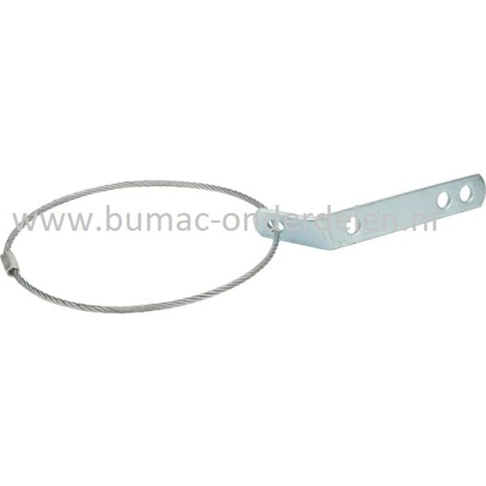 Staalkabel met strip voor ongeremde Aanhangers veiligheidskabel voorkomt dat aanhanger wegschiet bij loskomen met handige en stevige bevestigingsstrip de voorgeboorde gaten passen op de meeste standaard (ongeremde) koppelingen, onderdeel, caravan, trailer