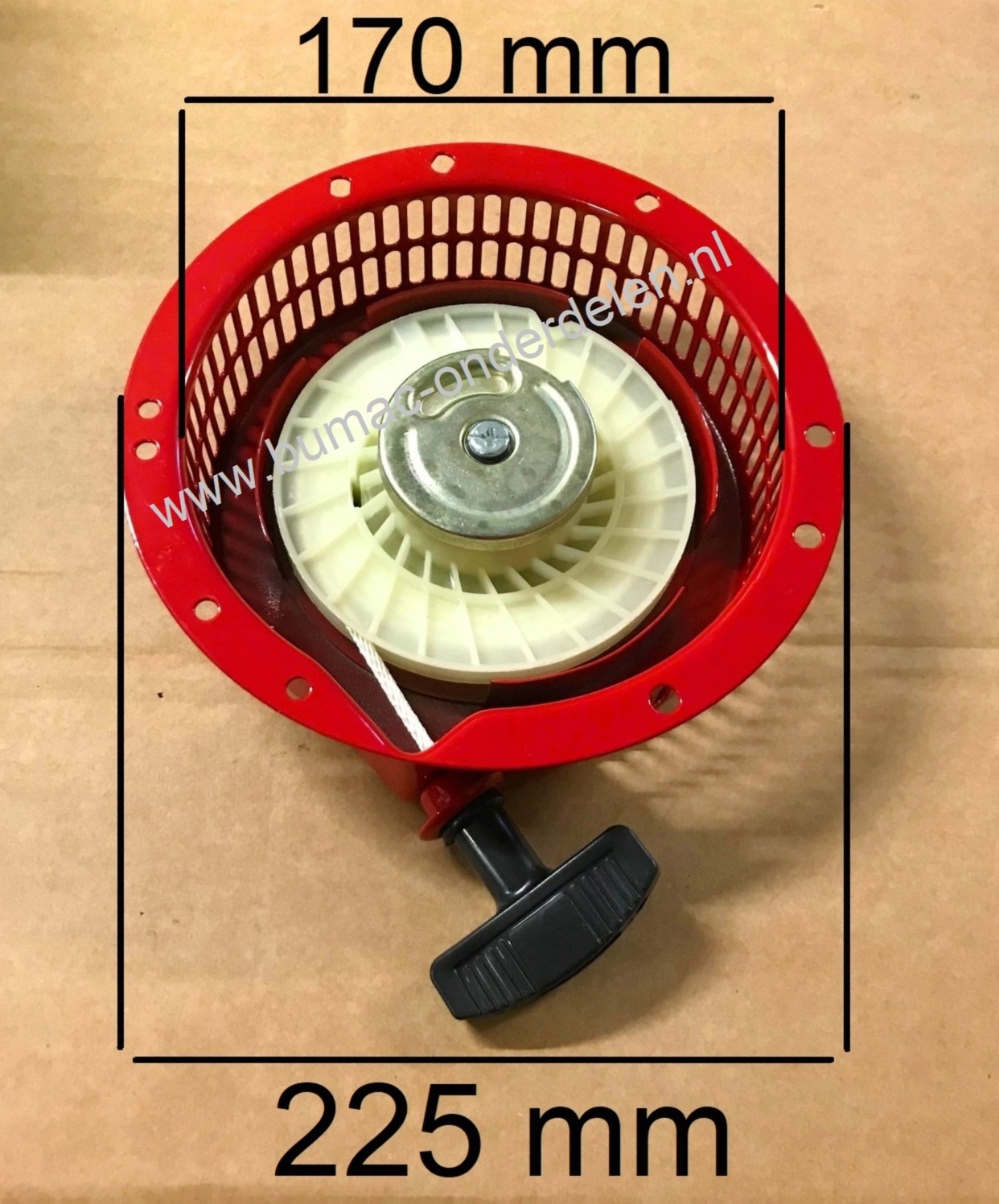 Handstarter voor Honda G300 Motor op Trilplaat, Generator, Zaagmachine, Veegmachine, Cart, Tuinfrees, Waterpomp, Aggregaat, Hogedrukreiniger Complete Startkap G 300