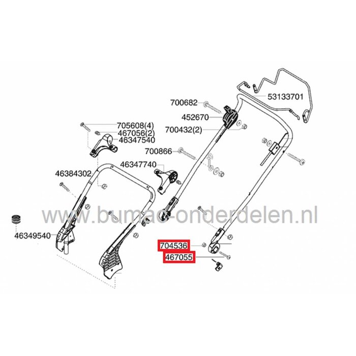 Alko Duwboom Bevestigingsset voor oa 5200BRV, M6 Bouten en Moeren voor bevestigen duwboom bij Grasmaaier - Benzinemaaier - Loopmaaier