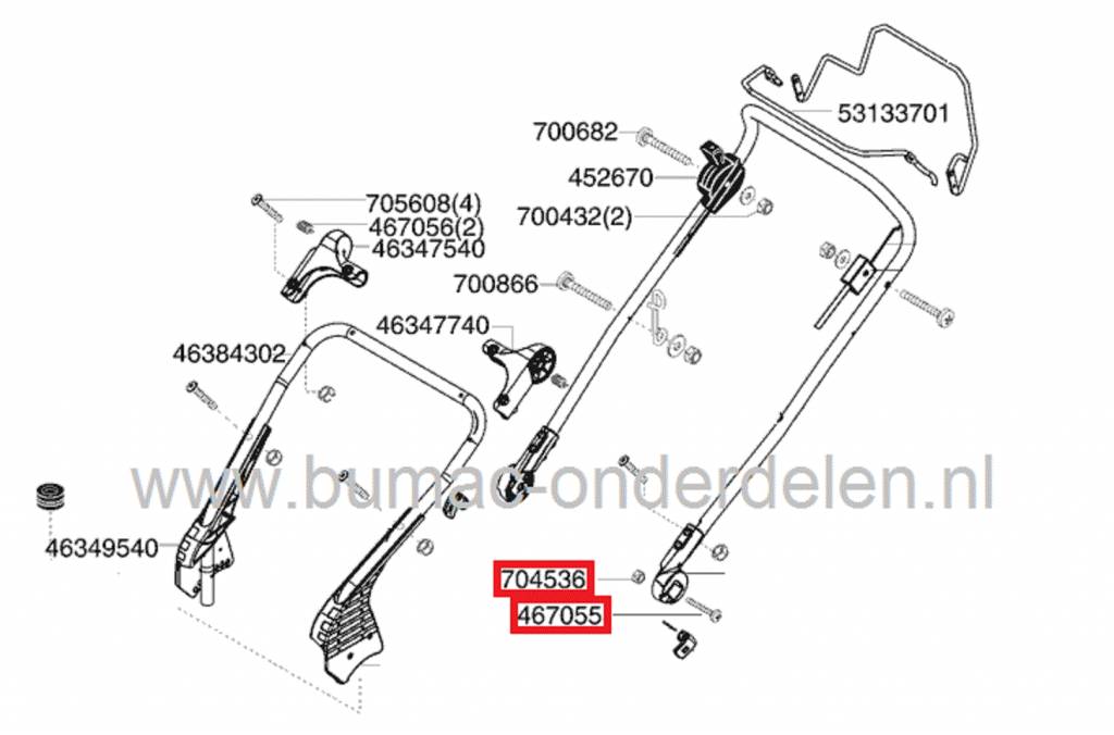 Alko Duwboom Bevestigingsset voor oa 5200BRV, M6 Bouten en Moeren voor bevestigen duwboom bij Grasmaaier - Benzinemaaier - Loopmaaier