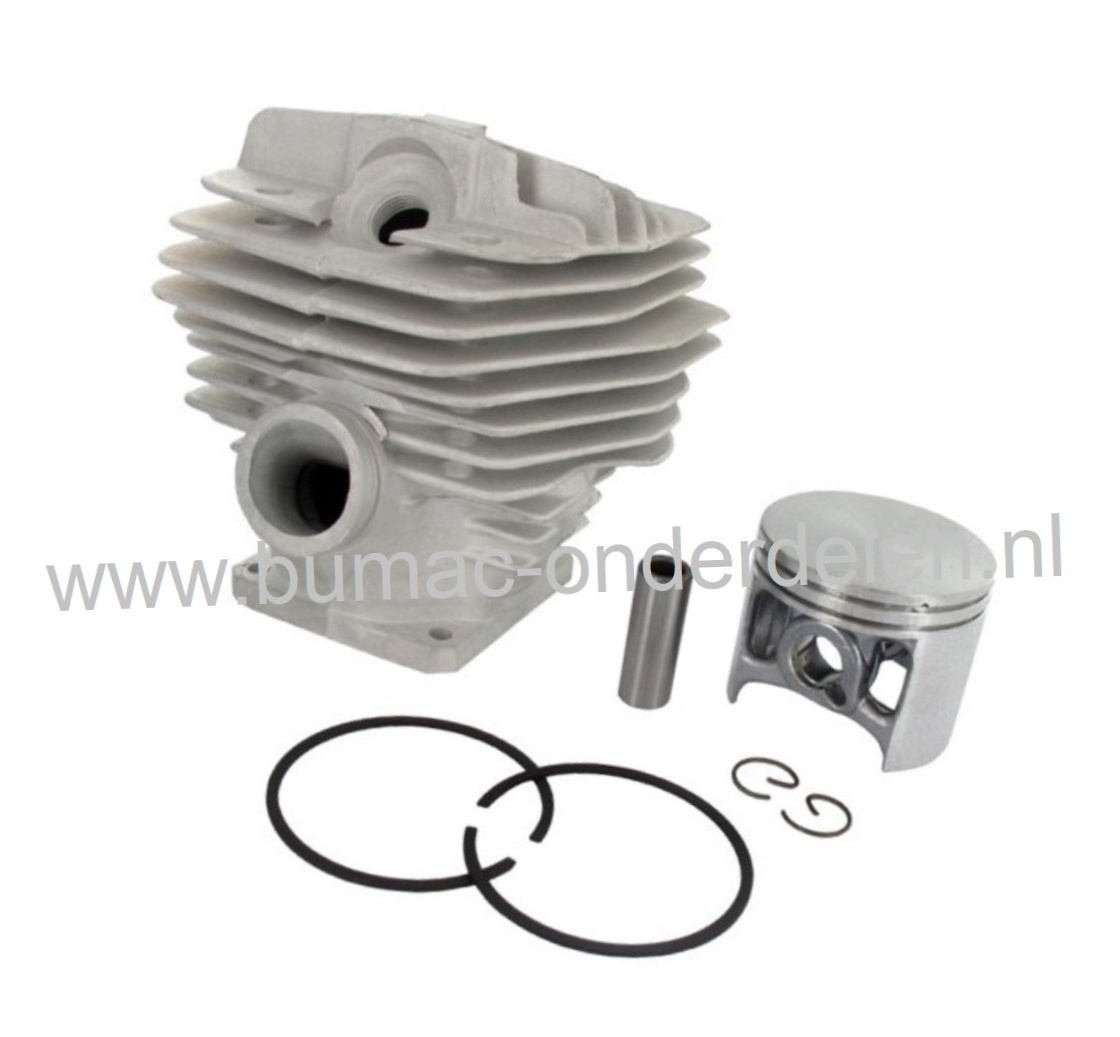 Cilinder set Ø 52 mm voor Stihl 064 Kettingzaag Cilinder compleet met Zuiger - Zuigerveren - Pistonpen en Borgclips, onderdeel