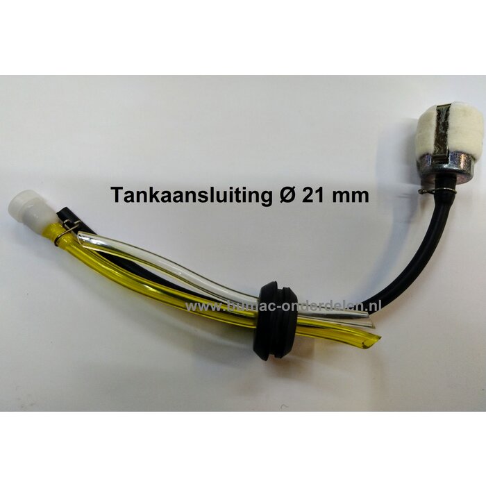 Benzineleidingset voor Echo PB260, PB261, PB265, SRM230, SRM2400, SRM260, SRM270,  inclusief doorvoerrubber en Benzinefilter voor Bosmaaiers, Trimmers, Heggenscharen, Bladblazers, Bladzuigers, Benzineslang, Brandstofslang