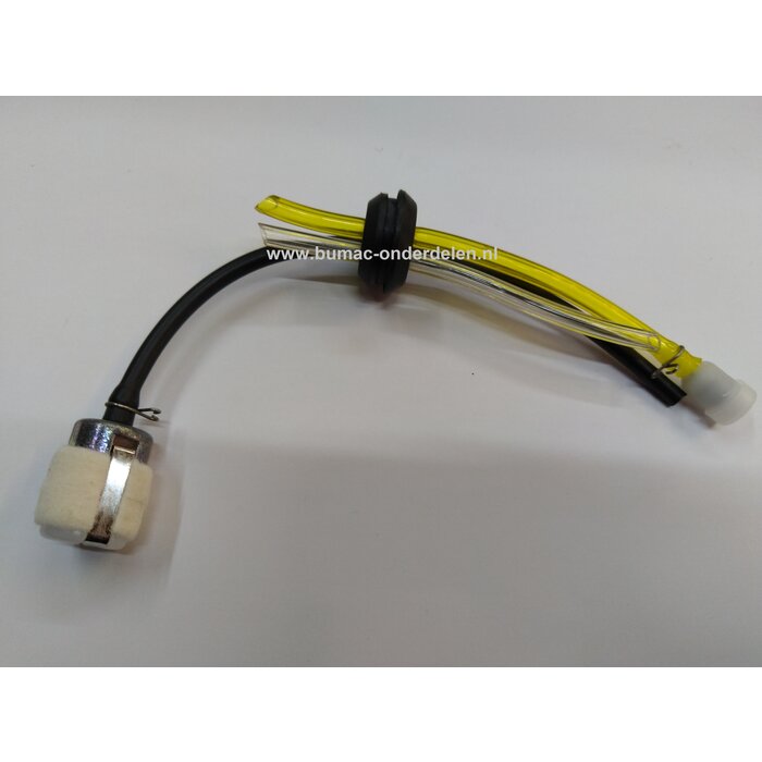 Benzineleidingset voor Echo PB260, PB261, PB265, SRM230, SRM2400, SRM260, SRM270,  inclusief doorvoerrubber en Benzinefilter voor Bosmaaiers, Trimmers, Heggenscharen, Bladblazers, Bladzuigers, Benzineslang, Brandstofslang