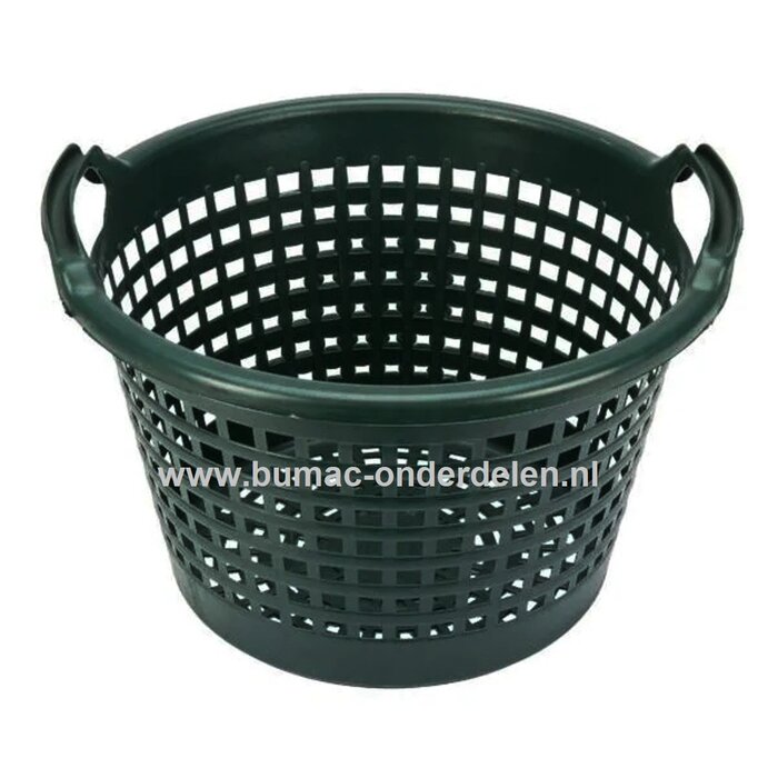 Flexibele kunststof tuinmand, 15 Kg, groen, met handgrepen,  is niet alleen geschikt voor gebruik in uw tuin, maar kan ook prima voor vele andere doeleinden gebruikt worden