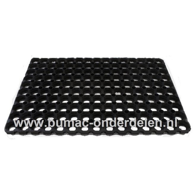 Deurmat 60 cm x 40 cm voor binnen en buiten,  Rubberen ringmatten zijn antislip en ideaal voor werkplekken en looppaden die intensief gebruikt worden droogloopmat, schoonloopmat, binnenmat, buitenmat, ringmat, rubber, 60 cmx40 cm