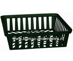 Bloembollenplantbak, groen, 29x26x7cm, flexibel, stapelbaar, luchtdoorlatend, geleverd per 3 stuks