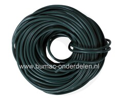 Elastisch bindbuis groen 50 m op een rol Ø 3 mm, UV bestending. Uitermate geschikt om takken van bomen vast te binden aan een frame, een paal of stok. Geen insnoering en ingroeiing dankzij de elastische eigenschappen Binddraad om takjes en of stammen t