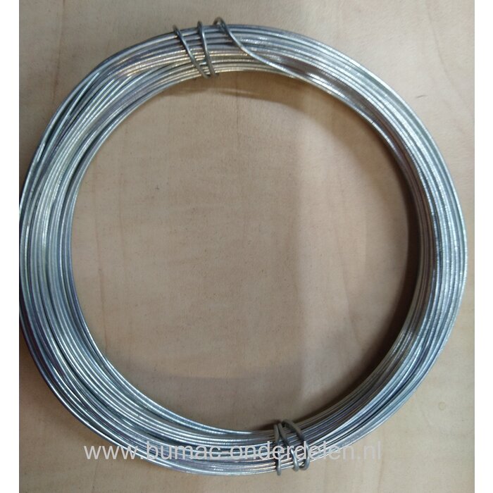 Bloemen binddraad verzinkt Ø 1,2 mm x 20 Mtr Klimhulpmiddel, bindmateriaal, ijzerdraad, bloemendraad, plantendraad, metaaldraad, klusdraad, knutseldraad,  eenvoudig planten en struiken in je tuin opbinden voor klussen en knutselen, buigzaam draad gemakkel