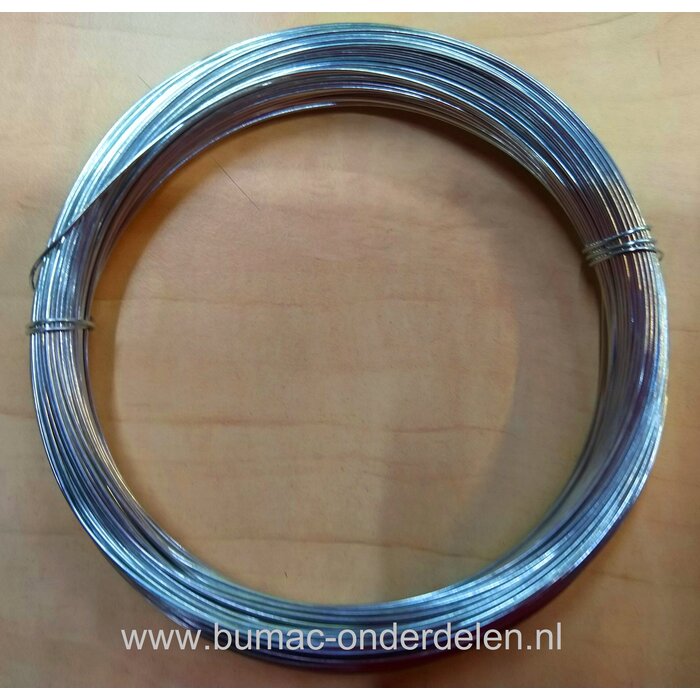 Bloemen binddraad verzinkt Ø 0,8 mm x 50 Mtr Klimhulpmiddel, bindmateriaal, ijzerdraad, bloemendraad, plantendraad, metaaldraad, klusdraad, knutseldraad,  eenvoudig planten en struiken in je tuin opbinden voor klussen en knutselen, buigzaam draad gemakkel