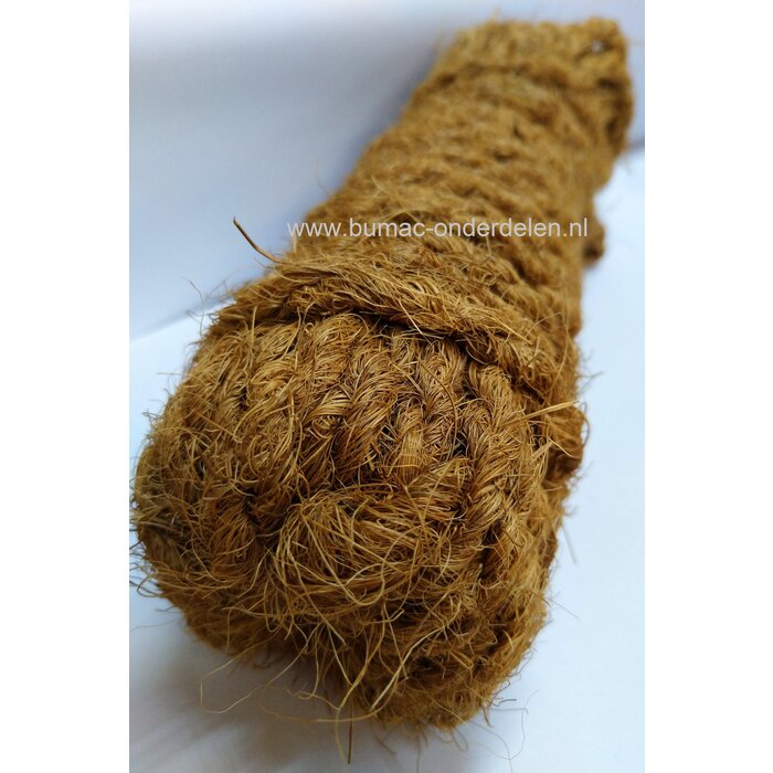 Natuurlijk kokostouw, scheurvast en weerbestendig,  15 meter in een bundel. Voor het opbinden van takken, maar ook decoratief of als boomband te gebruiken. Door zijn natuurlijke eigenschappen is het kokostouw sterk en weersbestendig. Milieuvriendelijk Ko