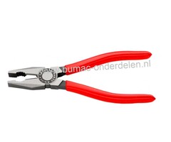 Combinatietang met snijvlakken voor zachte en harde draad, lang snijvlak voor dikke kabels in olie geharde snijvlakken van speciaal Gereedschapsstaal  voor veelzijdige inzet