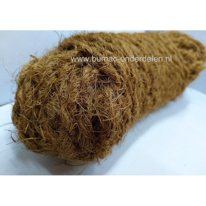 Natuurlijk kokostouw, scheurvast en weerbestendig, 25 meter in een bundel. Voor het opbinden van takken, maar ook decoratief of als boomband te gebruiken. Door zijn natuurlijke eigenschappen is het kokostouw sterk en weersbestendig. Milieuvriendelijk Ko