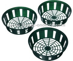 Bloembollenplantbak, groen, Ø 31cm, flexibel, stapelbaar, luchtdoorlatend, geleverd per 3 stuks