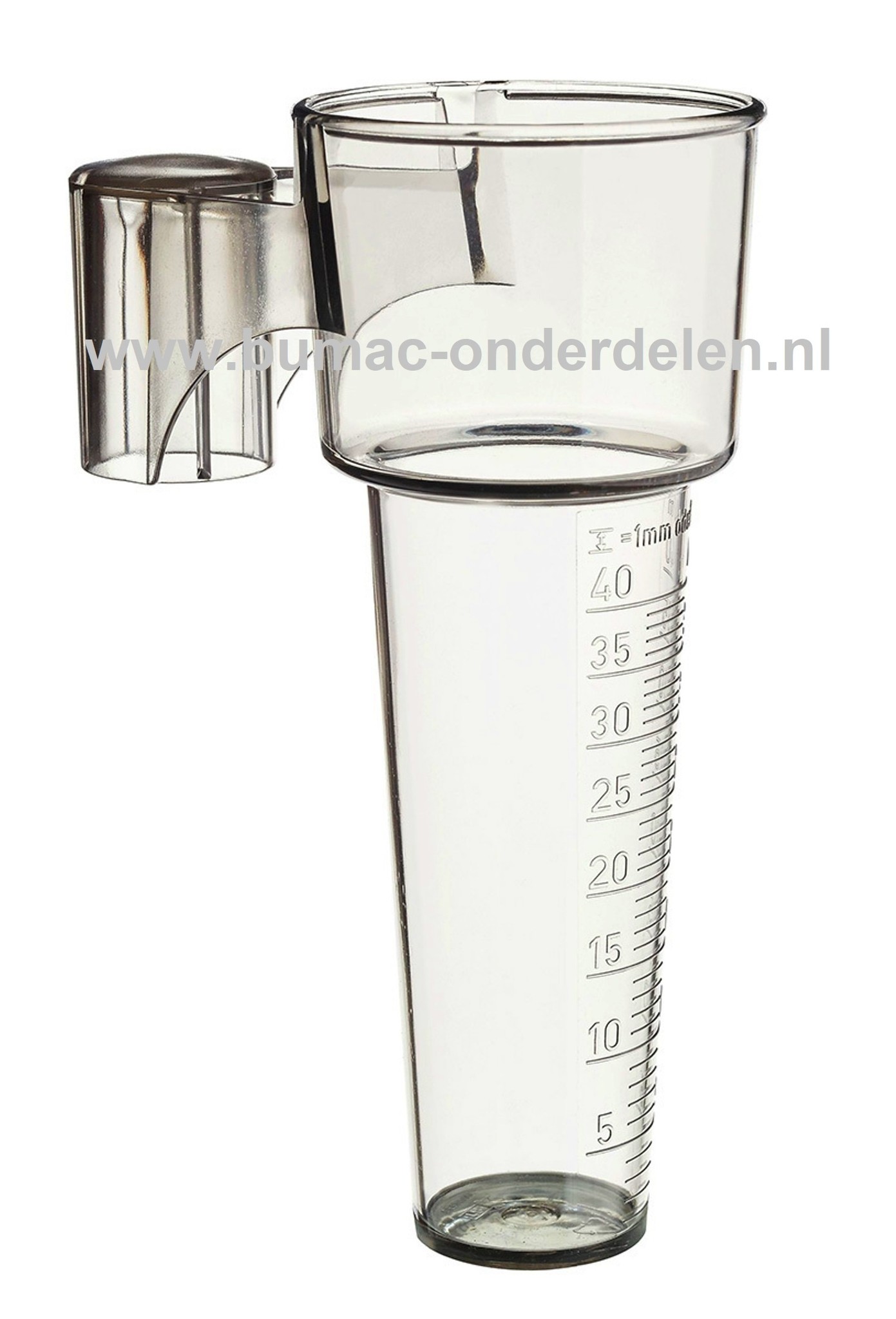 Een praktische regenmeter voor eenvoudige en nauwkeurige bepaling van de hoeveelheid neerslag van hoogwaardig en stabiel kunststof met geïntegreerde houder. Om het resultaat zo nauwkeurig mogelijk te maken, dient de regenmeter op een geschikte stang op ee