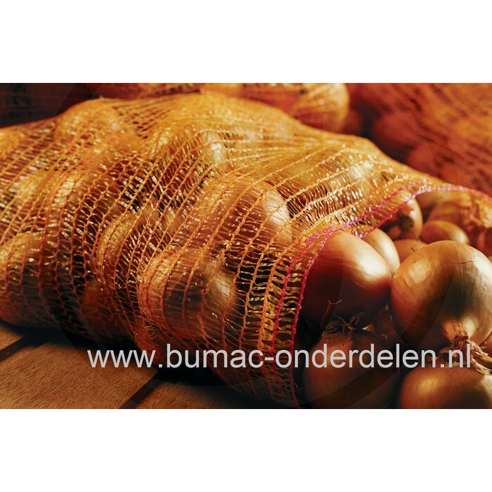 Netzakken, 50 Kg (60 x 100 cm) per 10stuks. Professionele kwaliteit,  ideale herbruikbare zakken voor uw gewassen, aardappelen, groenten en fruit krijgen geen drukplekken en kunnen behoedzaam worden bewaard. multifunctionele zak Appels, Peren, Walnoten  K