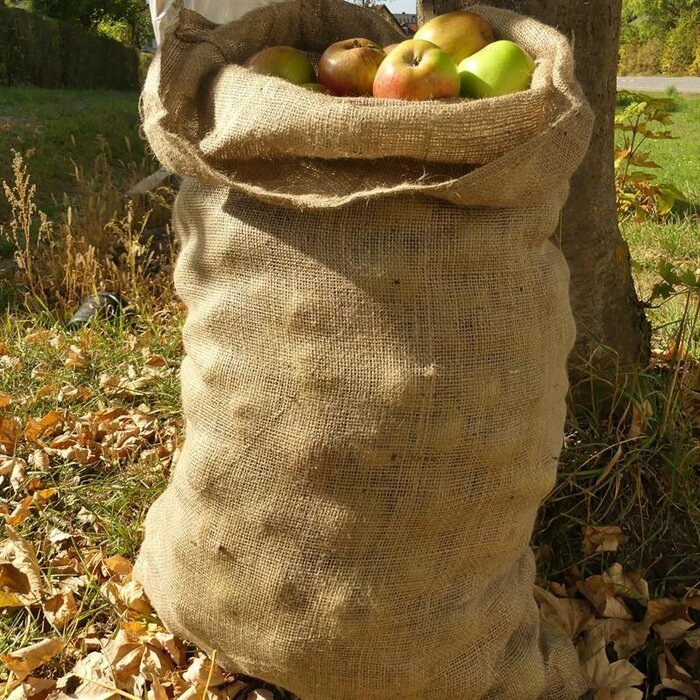 Jutezak, 60x105 cm,3 stuks, draagvermogen 50Kg De Jutezak voor alle toepassingen, zak van jute. Ideaal voor het bewaren van Noten, Appels, Peren, Graan, Aardappelen, noten, fruit en granen  maar ook bij puin, metaalafval, groenafval en takken, maar ook vo