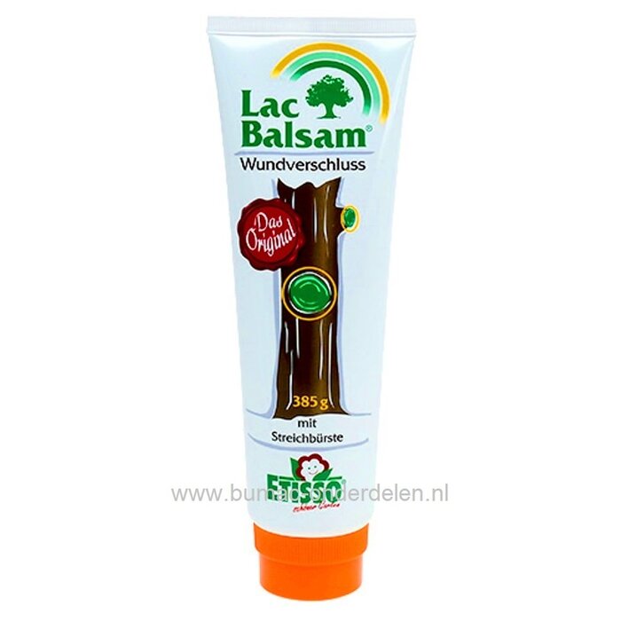 Milieuvriendelijk wondsluitings- en veredelingsmiddel, tube met kwast,  voor eenvoudige en probleemloze bescherming van beschadigde boomschors tegen ziekteverwekkers.