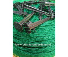Vijvernet, (4x10m), Maaswijdte: 17 x 17 mm, diagonaal, groen,Beschermt tuinvijvers tegen reigers, katten en in de winter tegen vervuiling door gebladerte etc.