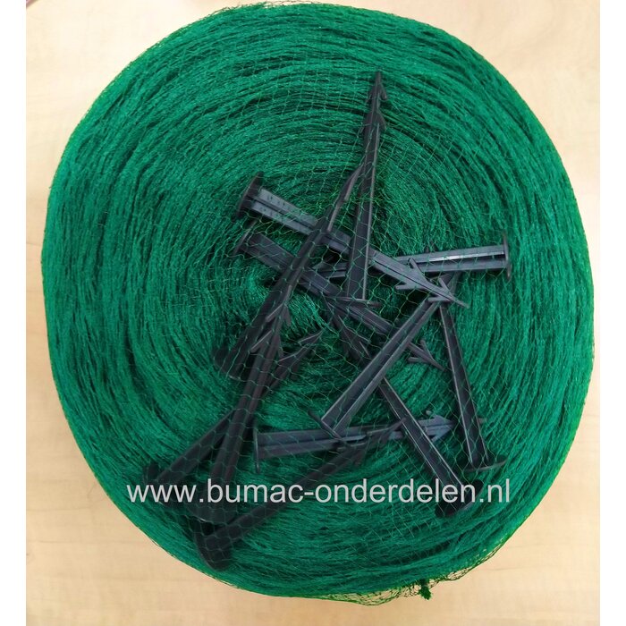 Vijvernet, (4x10m), Maaswijdte: 17 x 17 mm, diagonaal, groen,Beschermt tuinvijvers tegen reigers, katten en in de winter tegen vervuiling door gebladerte etc.