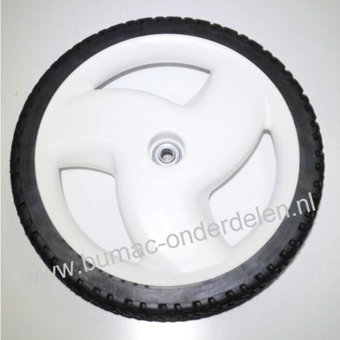 Wiel voor TORO RECYCLER 20012, 20016, 20019 Grasmaaiers Binnendiameter 12,7 Cm Buitendiameter 320 Mm Wielbreedte 50 Cm Naaflengte 45 Cm