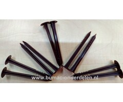 Netanker, lengte ca 10 cm, per 10 stuks, kunststof, bruin,met weerhaak voor betere grip in de bodem, grondanker, bevestigingsanker, grondharing, lengte ca 10 cm, kunststof, bruin,met weerhaak voor betere grip in de bodem De bevestigingsankers bestaan uit