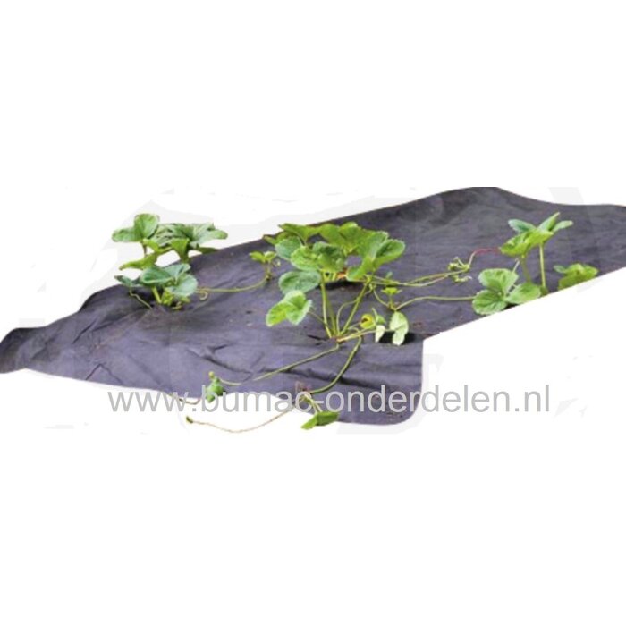Worteldoek, anti-worteldoek, anti-onkruidfolie, biedt bescherming tegen onkruidgroei, UV-gestabiliseerd polypropyleen  PP, vlies, zwart, water- en luchtdoorlatend, klaar voor gebruik en eenvoudig aan te brengen met behulp van grondankers. 1,5 x5Mtr. Verhi