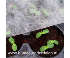 Vliesdoek, tuinvlies, kasvliesdoek,1,5x10 Mtr, wordt gebruikt voor vervroeging van een groentegewas, zoals sla en spitskool. Tevens biedt het doek enige bescherming tegen nachtvorst. Vliesdoek is zeer licht, waterdoorlatend en wordt gemaakt van polypropee