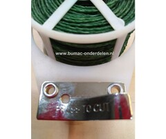 Klimdraad, ruw, 50 meter, groen, In een praktische dispenserrol met snijder.  Klim hulpmiddel voor alle klimplanten, bloemen, planten, fruit en groenten.  Kan ook worden gebruikt voor groenten zoals bonen, tomaten en komkommers.  Bloemen klimdraad.