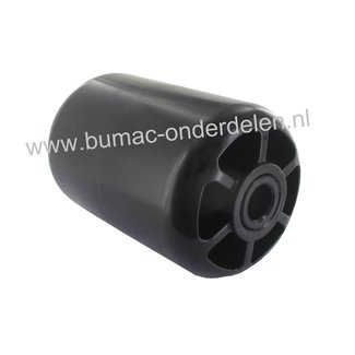 Steunwiel voor Maaidek KUBOTA RCK48-F19, RCK54-F19, RCK54-F28, RCK60-F30  Buiten-Ø 100 mm Wielbreedte 156 mm As-Ø 19,05 mm, onderdeel