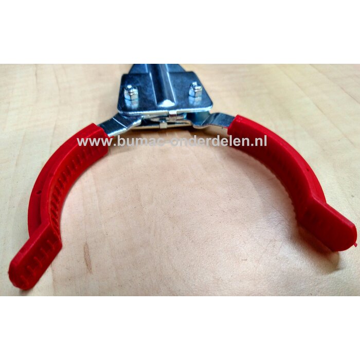 Vuilgrijper, afvalgrijper  voor blikjes, 92 cm. De tangen openen  Ø ca. 9,5 cm en gesloten Ø 3,5 cm. Hiermee is grof en fijn vuil op te pakken zoals blikjes, peuken, glas etc. Licht, handzaam ontwerp. Steel en handgreep gepoedercoat. Andere delen verzinkt