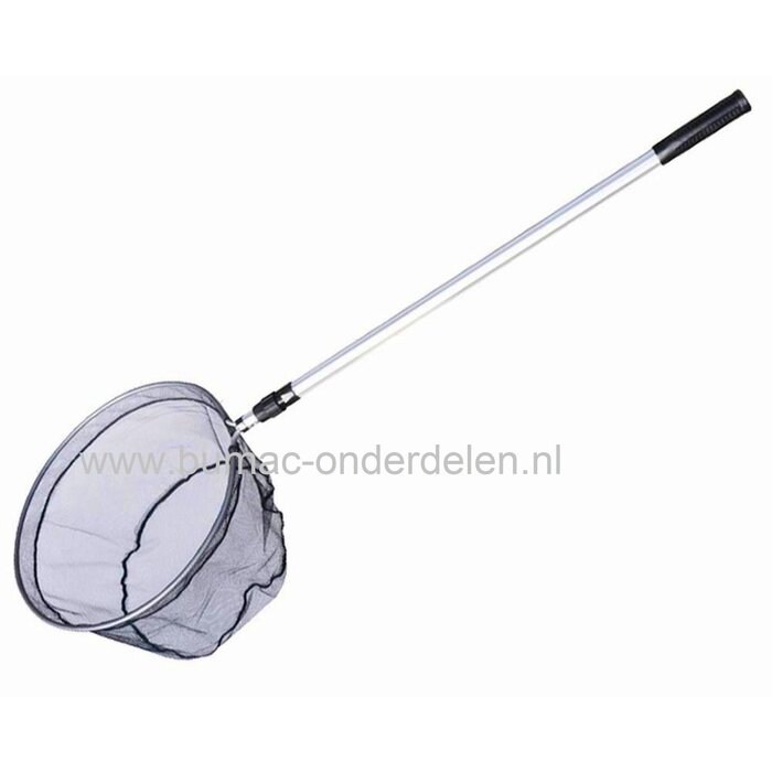 Schepnet, Ø 39cm, 113-180 cm, fijn mazig, met kunststof handvat, gemaakt van aluminium, telescopisch, Net met 3,5 mm maaswijdte.Schepnet vijver.Onderhoud pleegt u eenvoudig en snel met een schepnet voor uw vijver. Schepnet voor de vijver heeft een telesco