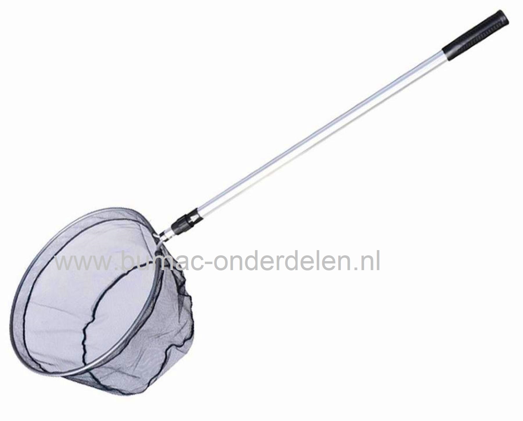 Schepnet, Ø 39cm, 113-180 cm, fijn mazig, met kunststof handvat, gemaakt van aluminium, telescopisch, Net met 3,5 mm maaswijdte.Schepnet vijver.Onderhoud pleegt u eenvoudig en snel met een schepnet voor uw vijver. Schepnet voor de vijver heeft een telesco