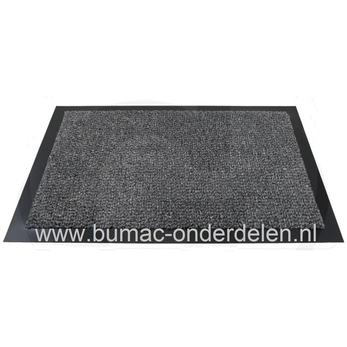 Vuilvangmat, 90 x 60x 0.5 cm, ook wel een vuil vangmagneet, schoonloopmat of entreemat genoemd is speciaal ontwikkeld om het loshangend vuil en vochtigheid te absorberen.  90 x 60x 0.5 cm, antraciet, Deurmat met Gedraaide nylon vezels zorgen voor een ve
