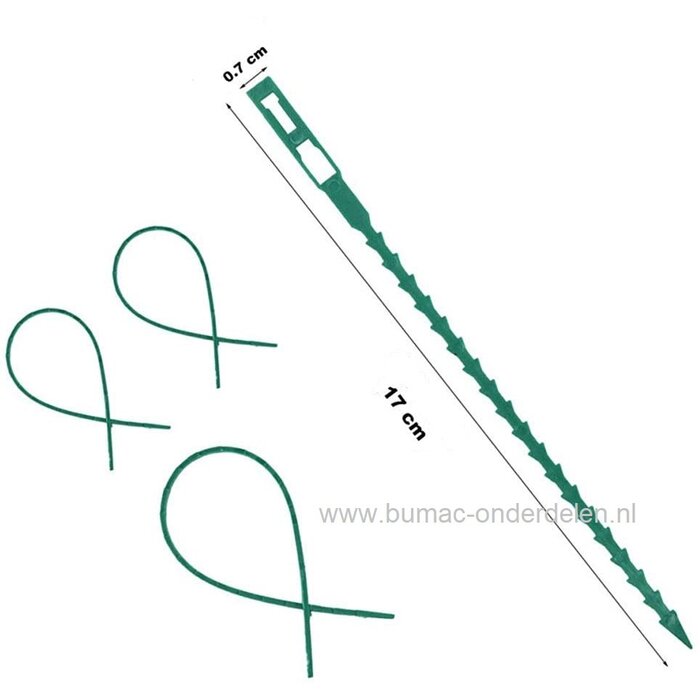 Plantenbinder 17cm kunststof groen 40 stuks Eenvoudig te gebruiken en herbruikbaar. Ideaal voor een verscheidenheid aan tuin- of kas toepassingen