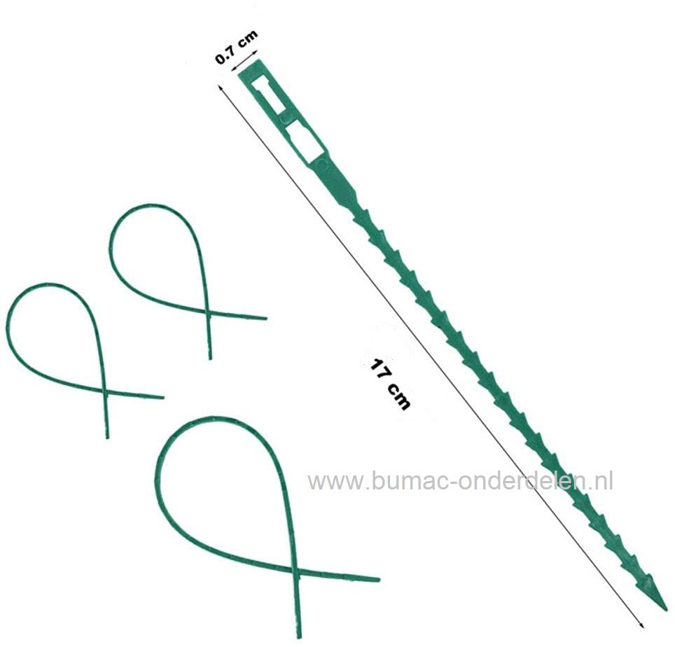 Plantenbinder 17cm kunststof groen 40 stuks Eenvoudig te gebruiken en herbruikbaar. Ideaal voor een verscheidenheid aan tuin- of kas toepassingen