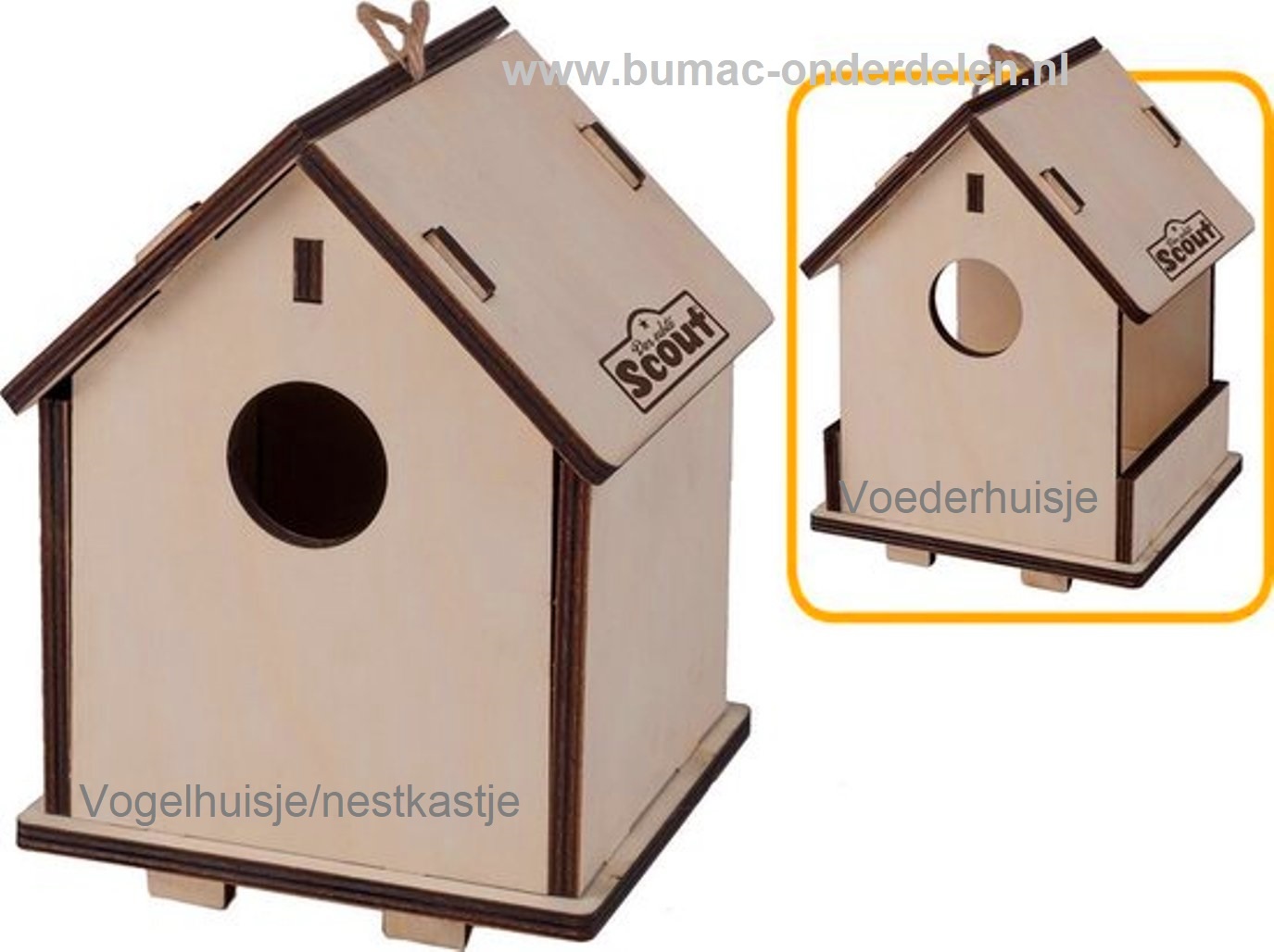 2 in 1 Voederhuis &  nestkastje, Dit vogelhuisje is het hele jaar door te gebruiken. In de lente en zomer kun je het vogelhuisje gebruiken als nestkastje, in de herfst en winter bouw je hem gemakkelijk om naar een voederhuisje. 14,5 x 15,5 x 19,5 cm (L x