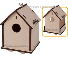 2 in 1 Voederhuis &  nestkastje, Dit vogelhuisje is het hele jaar door te gebruiken. In de lente en zomer kun je het vogelhuisje gebruiken als nestkastje, in de herfst en winter bouw je hem gemakkelijk om naar een voederrhuisje. 14,5 x 15,5 x 19,5 cm (L x
