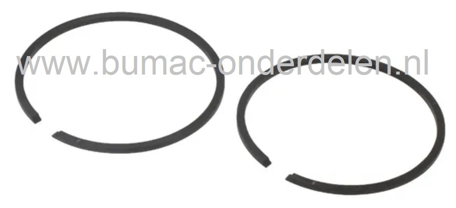 Zuigerveren Ø 55 mm voor Husqvarna, Jonsered, Partner, McCulloch Kettingzaag, Motorzaag, HUSQVARNA 385, 385EPA, 385XP, 390, 390EPA, 390XP, JONSERED CS2186, CS2188, Set van 2 Zuigerveren voor Electrolux Kettingzagen, Motorzagen