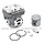 Cilinderset Ø 50 mm voor Husqvarna, Jonsered, Partner, McCulloch Kettingzaag, Motorzaag, HUSQVARNA 365X-TORQ, JONSERED CS2166, Cylinder Compleet met Zuiger, Zuigerveren, Pistonpen, Borgclips, Electrolux 365X-TORQ, CS-2166 Kettingzagen, Motorzagen