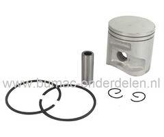 Zuigerset Ø 50 mm voor Husqvarna, Jonsered, Partner, McCulloch Kettingzaag, Motorzaag, HUSQVARNA 365X-TORQ, JONSERED CS2166, Zuiger Compleet met Zuigerveren, Pistonpen, Borgclips, Electrolux 365X-TORQ, CS-2166 Kettingzagen, Motorzagen