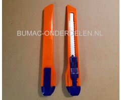 Kunststof Afbreekmes met 11 segmenten Klus mes, voor snijden van papier, karton, plastic, houten potloden, Hobby mes met een Afbreek Mes, zo heb je altijd een Scherp Mes bij je