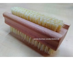 Houten Nagelborstel tweezijdig met Fiber vezel, tweezijdig te gebruiken Smalle kant hard schurend Brede kant middelhard