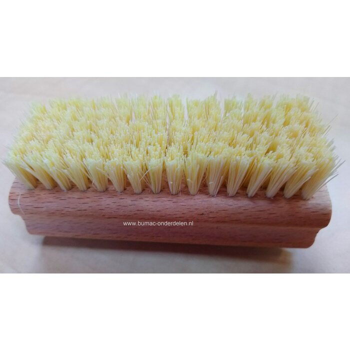 Houten Nagelborstel tweezijdig met Fiber vezel, tweezijdig te gebruiken Smalle kant hard schurend Brede kant middelhard