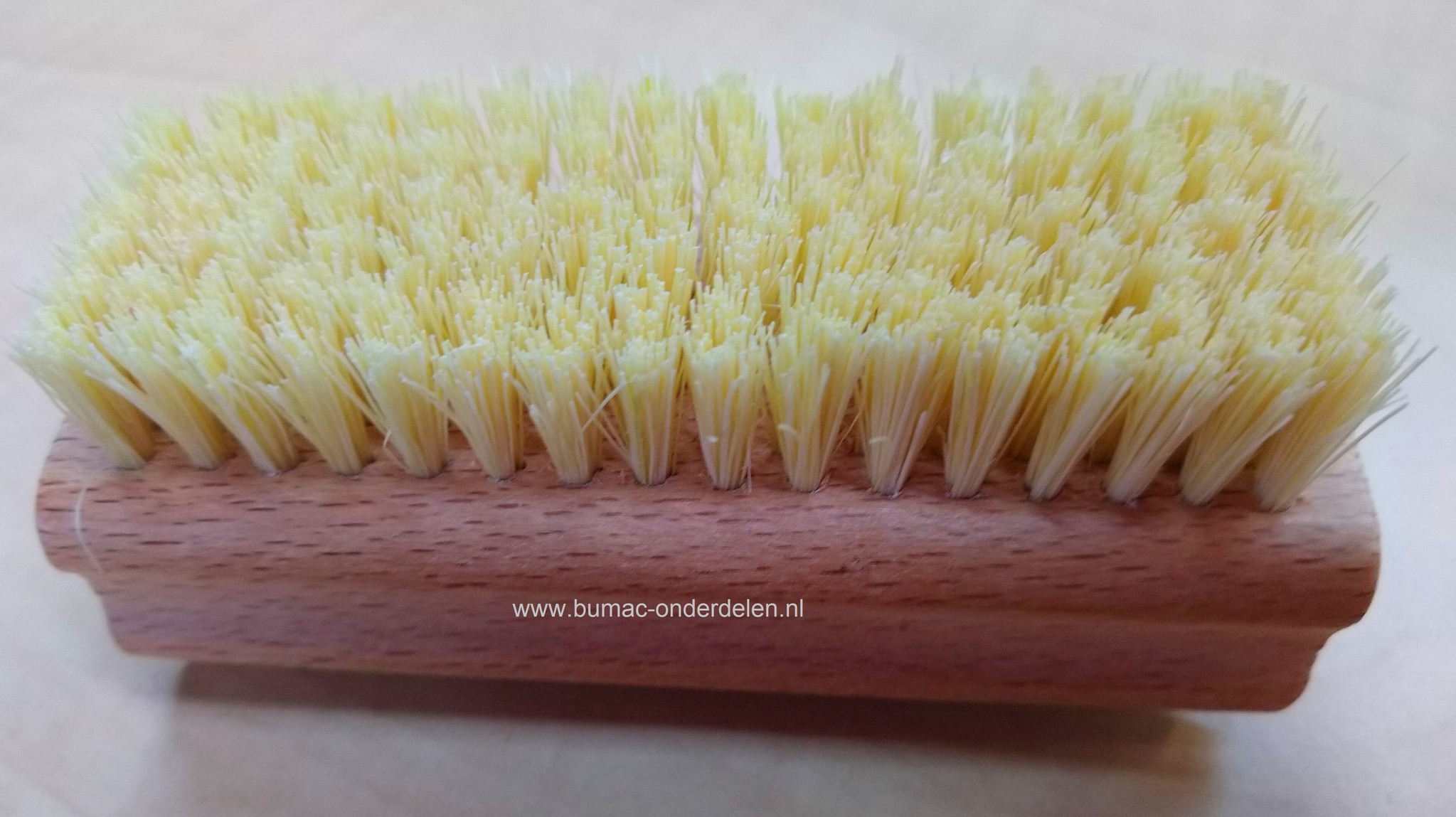 Houten Nagelborstel tweezijdig met Fiber vezel, tweezijdig te gebruiken Smalle kant hard schurend Brede kant middelhard